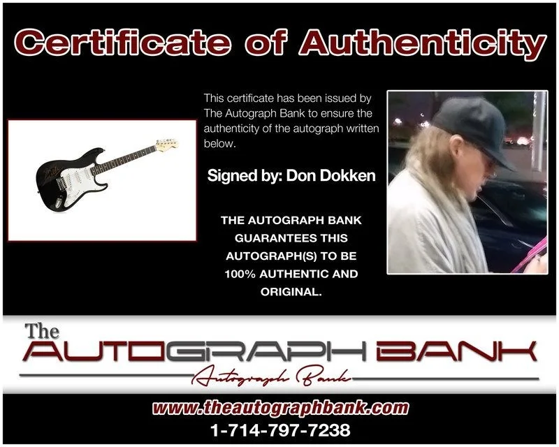 Don Dokken — Don Dokken Guns N Roses authentic signed electric guitar W/Cert Autographed A6, изображение 2