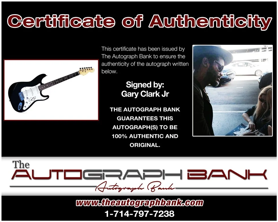 Gary Clark Jr — Gary Clark Jr Omar & the Howlers signed guitar w/Certificate Autograph BG2, изображение 2