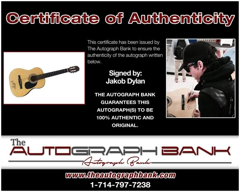 Jakob Dylan — Jakob Dylan authentic signed rock acoustic guitar W/Cert Autographed A0002, изображение 2