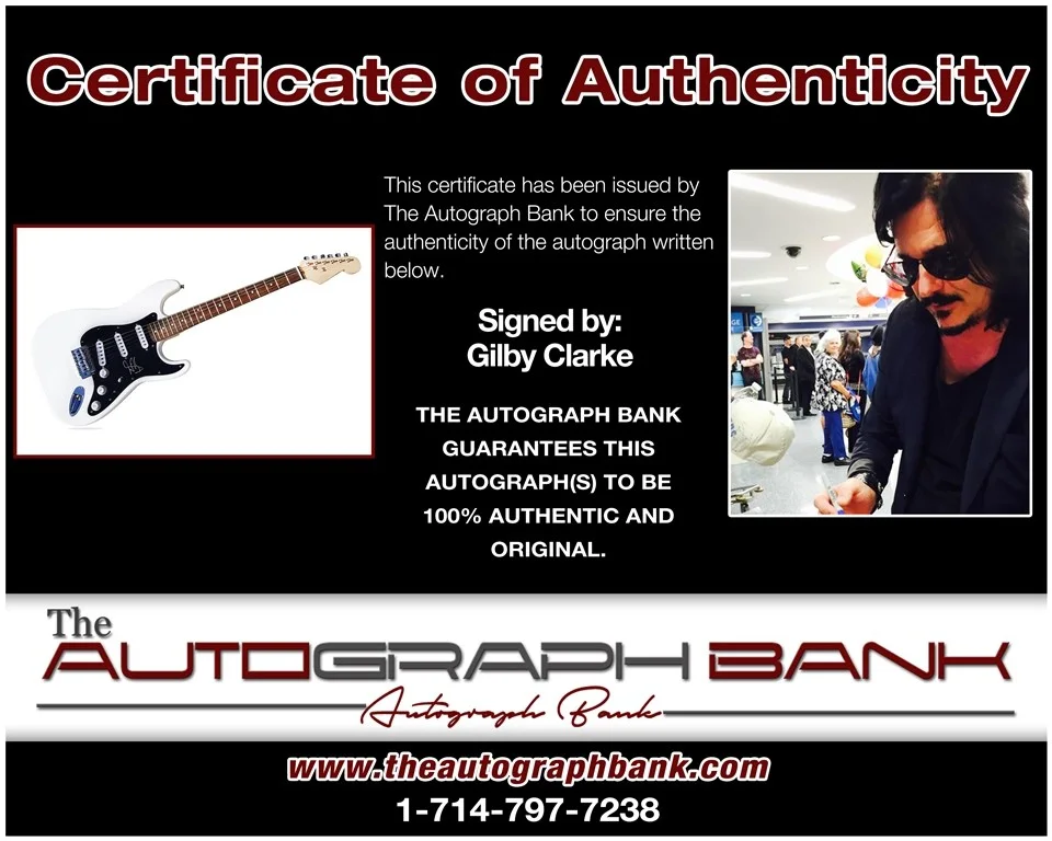 Gilby Clarke — Gilby Clarke Guns N Roses, Kings of Chaos signed guitar w/Cert Autograph 2816d, изображение 2
