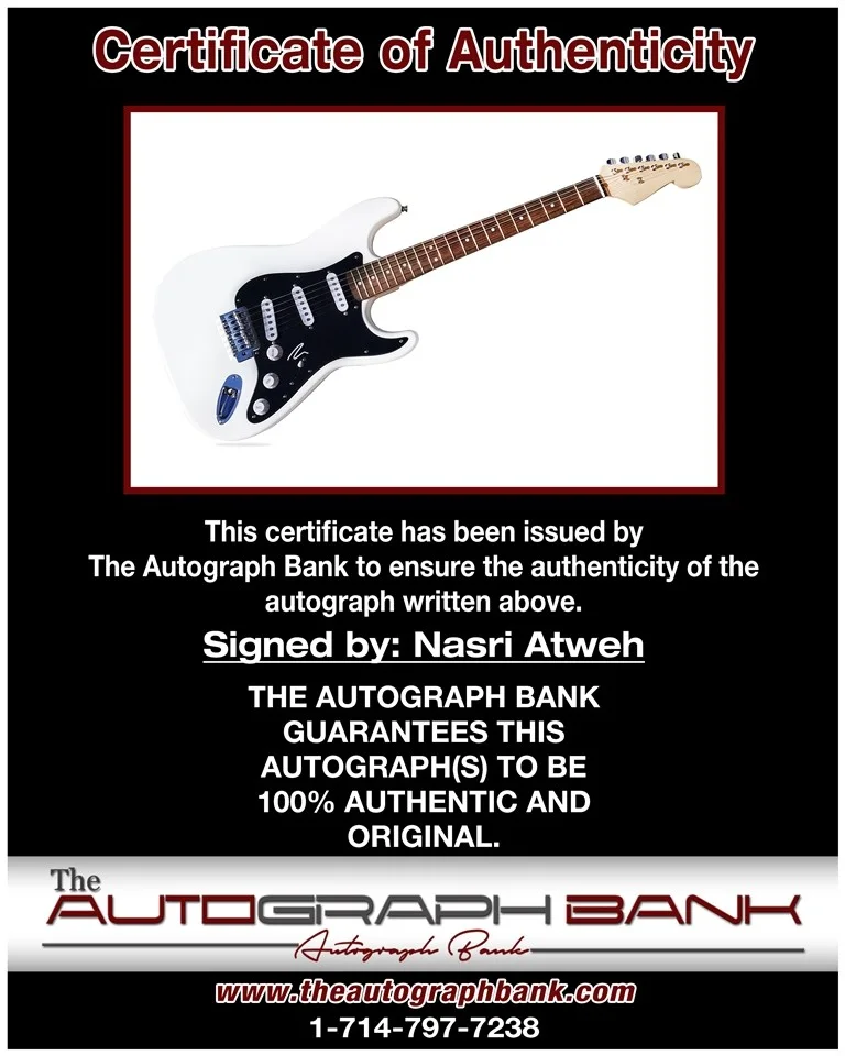 Nasri Atweh — Nasri Atweh Magic! authentic signed electric guitar W/Cert Autographed W223a, image 2