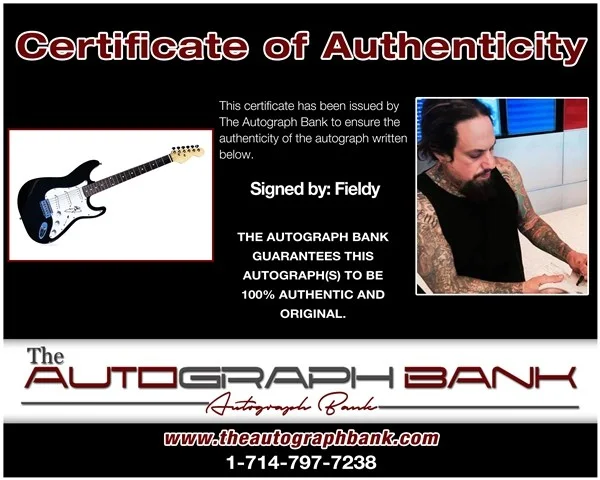 Fieldy — Fieldy Korn, StillWell authentic signed electric guitar W/Cert Autographed 125c1, изображение 2