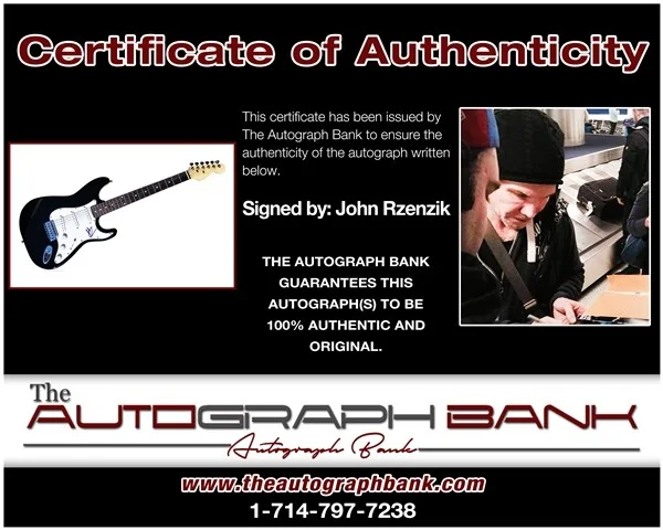 John Rzeznik — John Rzeznik Goo Goo Dolls signed electric guitar w/Certificate Autograph 125c1, изображение 2