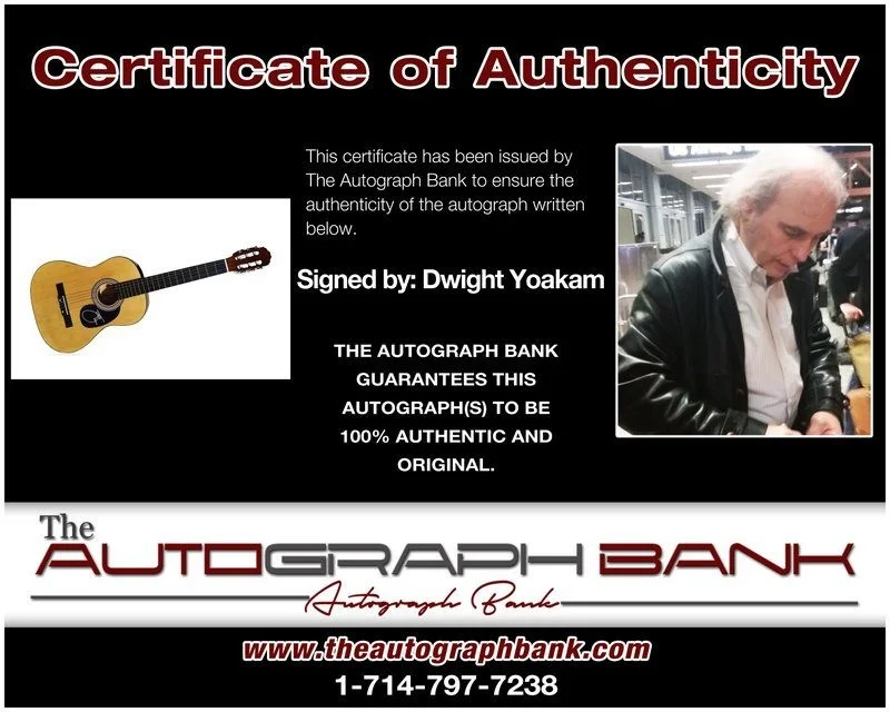 Dwight Yoakam — Dwight Yoakam authentic signed acoustic guitar W/ Certificate Autographed (A9), image 2