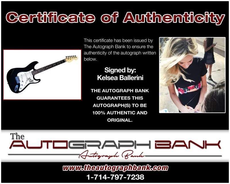 Kelsea Ballerini — Kelsea Ballerini authentic signed rock electric guitar W/Cert Autographed A0001, image 2