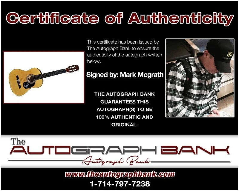 Mark Mcgrath — Mark Mcgrath authentic signed acoustic guitar W/ Certificate Autographed (A), image 2