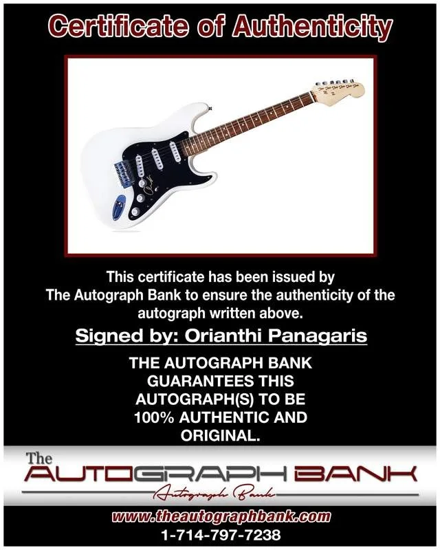 Orianthi Panagaris — Orianthi Panagaris authentic signed rock electric guitar |Cert Autographed A0002, image 2