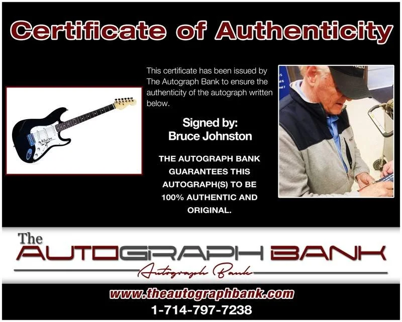 Bruce Johnston — The Beach Boys Bruce Johnston authentic signed electric guitar |CERT A0001, изображение 2