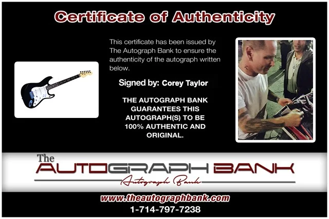 Corey Taylor — Corey Taylor Slipknot signed electric guitar W/Upper Deck Authenticated 23, image 2
