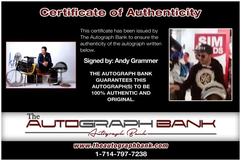 Andy Grammer — Andy Grammer Authentic signed rock 10X15 photo W/Certificate Autographed (B8), image 2