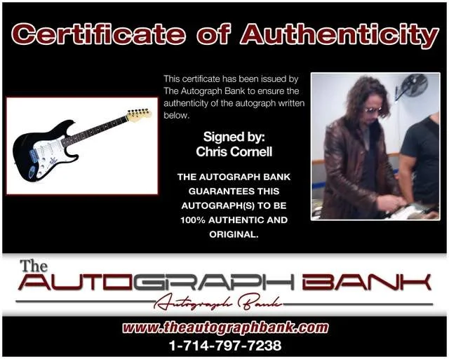 Chris Cornell — Chris Cornell Soundgarden authentic signed electric guitar W/ Certificate BG2, image 2