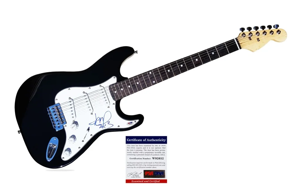 Jason Newsted — Jason Newsted Metallica, Newsted signed guitar w/PSA Cert Autograph P24165