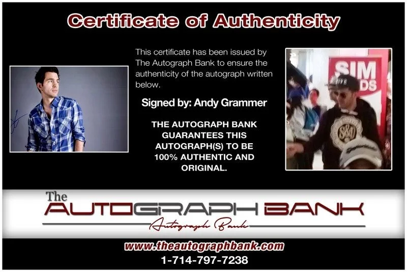 Andy Grammer — Andy Grammer Authentic signed rock 10X15 photo W/Certificate Autographed (B9), image 2