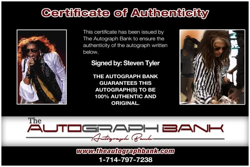 Steven Tyler — Aerosmith Steven Tyler authentic signed rock 10X15 photo |Cert Autographed A0001, изображение 2