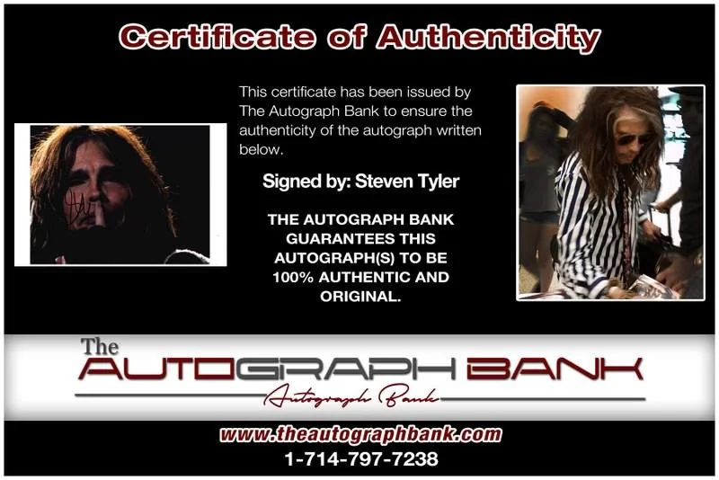 Steven Tyler — Aerosmith Steven Tyler authentic signed rock 10X15 photo |Cert Autographed A0008, изображение 2