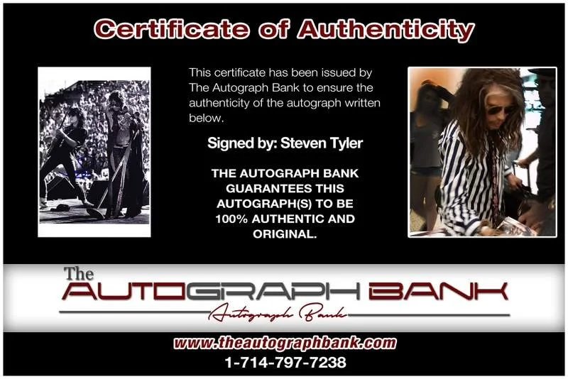 Steven Tyler — Aerosmith Steven Tyler authentic signed rock 10X15 photo |Cert Autographed A0026, изображение 2