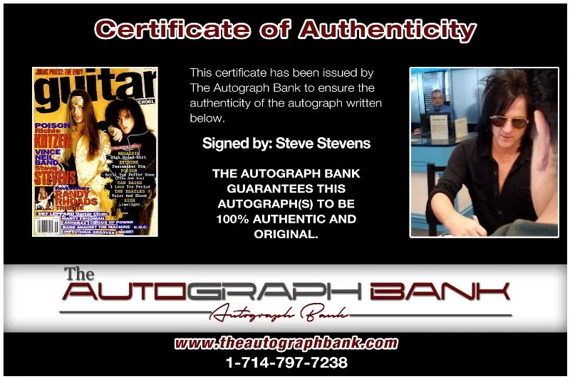 Steve Stevens — Steve Stevens Kings of Chaos Authentic signed 10x15 photo |CERT Autograph 26-j, изображение 2