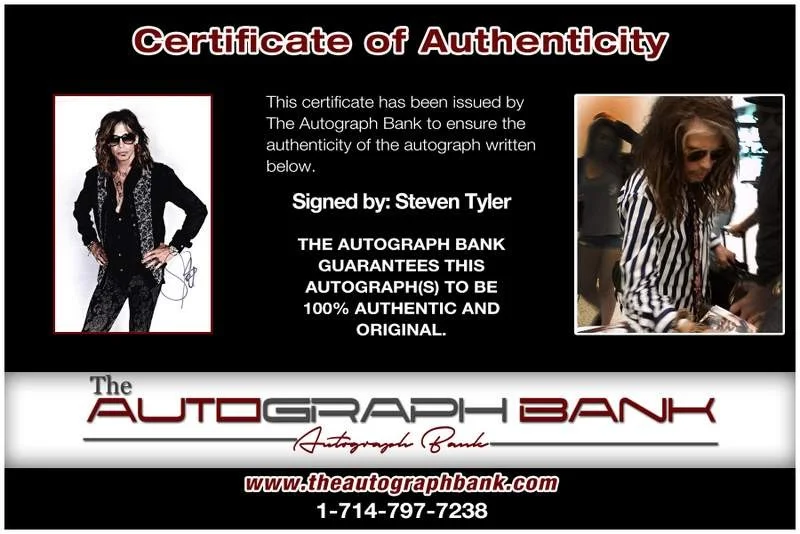 Steven Tyler — Aerosmith Steven Tyler authentic signed rock 10X15 photo |Cert Autographed A0030, изображение 2