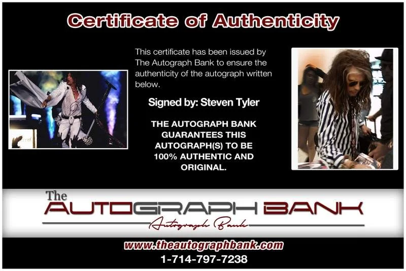 Steven Tyler — Aerosmith Steven Tyler authentic signed rock 10X15 photo |Cert Autographed A0046, изображение 2