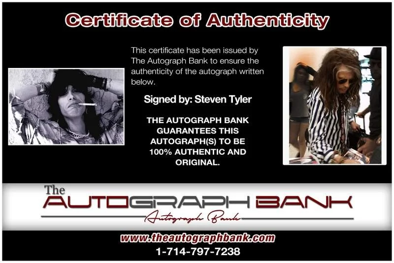 Steven Tyler — Aerosmith Steven Tyler authentic signed rock 10X15 photo |Cert Autographed A0048, image 2