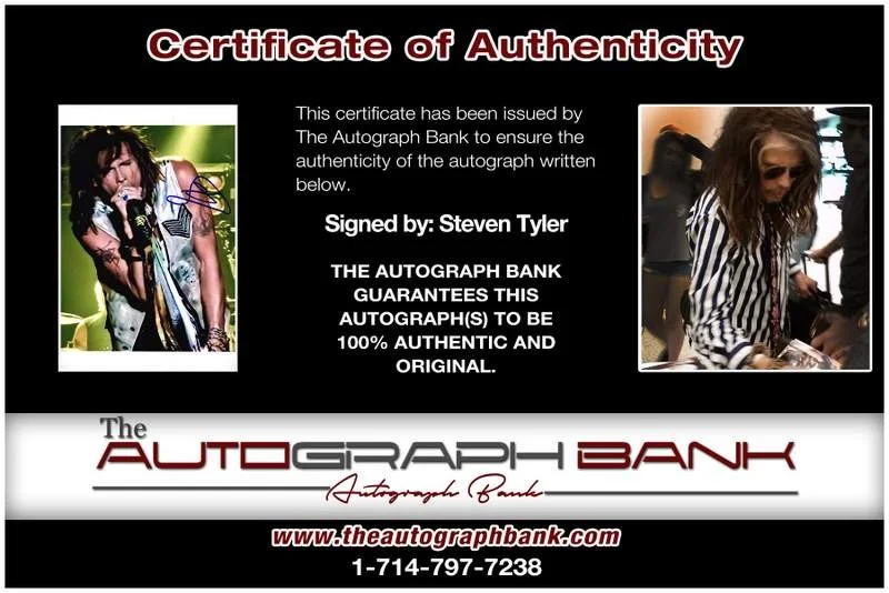 Steven Tyler — Aerosmith Steven Tyler authentic signed rock 10X15 photo |Cert Autographed A0027, image 2