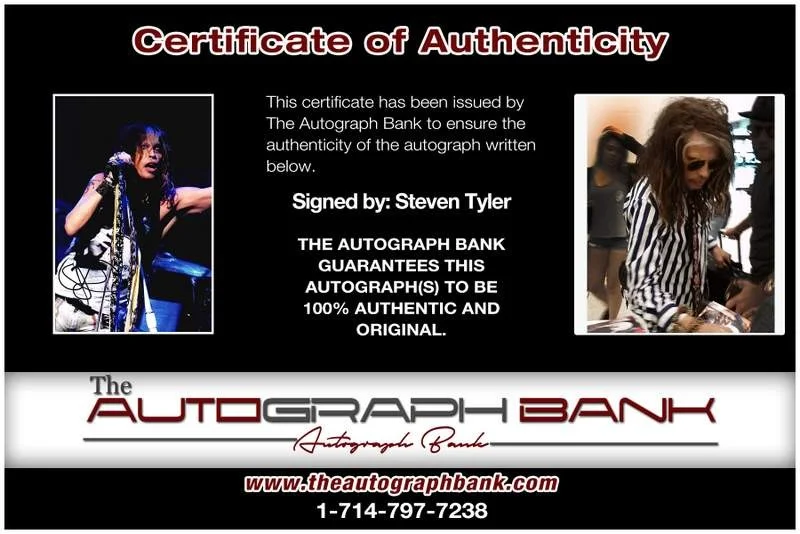 Steven Tyler — Aerosmith Steven Tyler authentic signed rock 10X15 photo |Cert Autographed A0062, изображение 2
