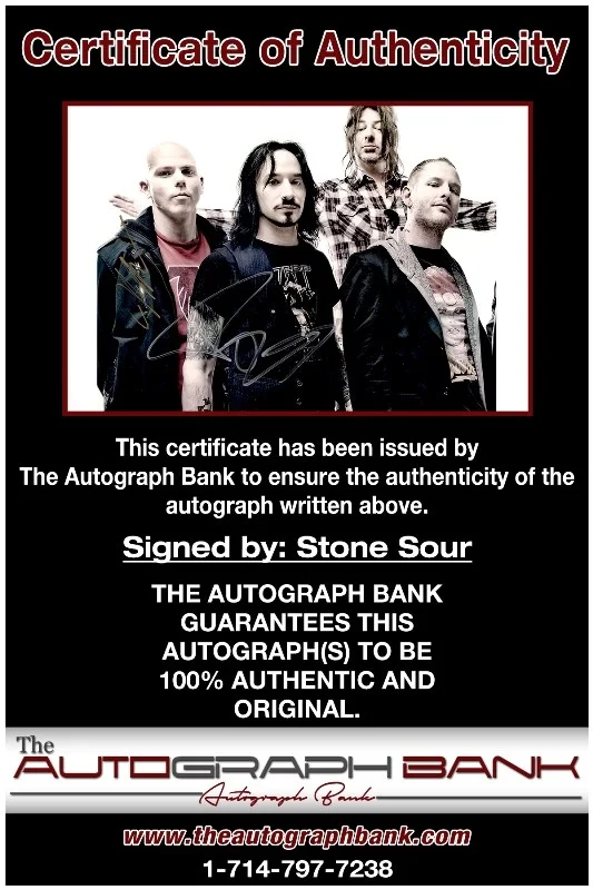 Stone Sour — Stone Sour Band Authentic signed rock 10x15 photo W/Cert Autographed 26-b, изображение 2