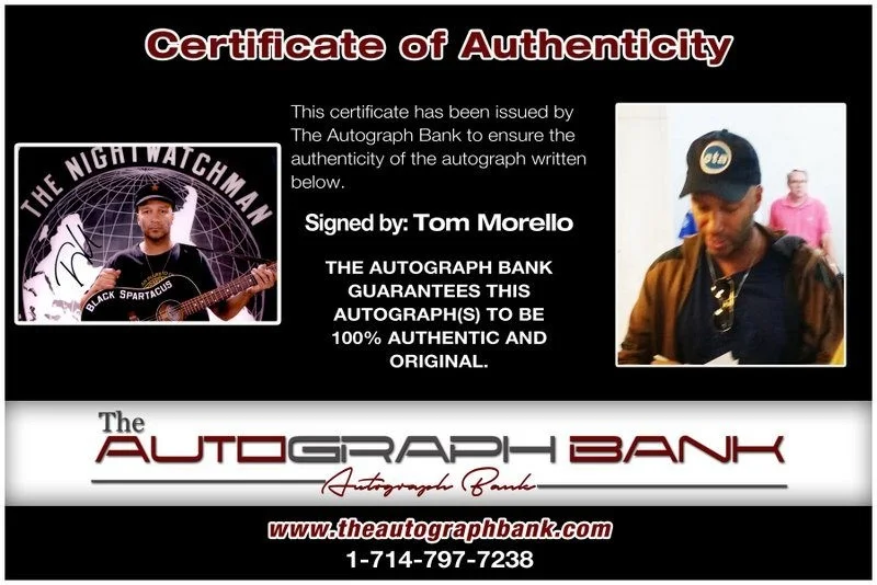 Tom Morello — Tom Morello Rage Against The Machine Authentic signed 10X15 photo |CERT B1, image 2