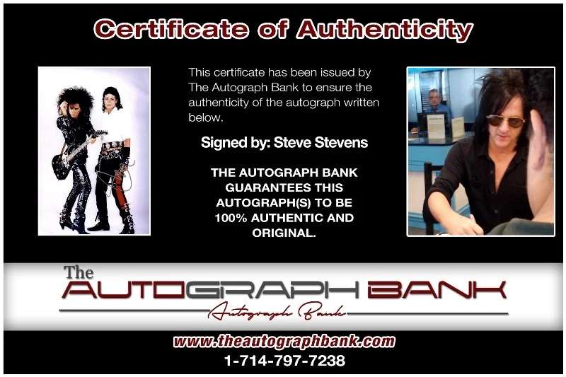 Steve Stevens — Steve Stevens Kings of Chaos Authentic signed 10x15 photo |CERT Autograph 27-c, изображение 2