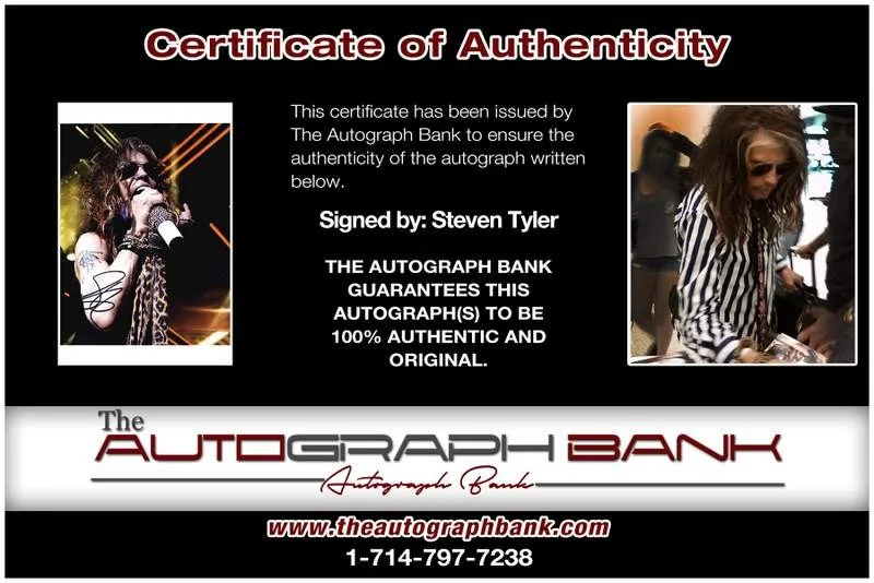 Steven Tyler — Aerosmith Steven Tyler authentic signed rock 10X15 photo |Cert Autographed A0009, image 2