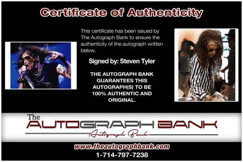 Steven Tyler — Aerosmith Steven Tyler authentic signed rock 10X15 photo |Cert Autographed A0033, изображение 2