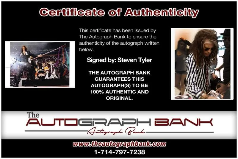 Steven Tyler — Aerosmith Steven Tyler authentic signed rock 10X15 photo |Cert Autographed A0037, изображение 2