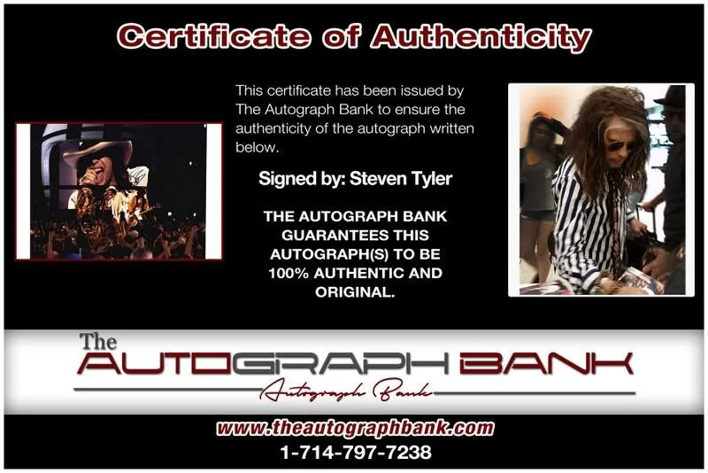 Steven Tyler — Aerosmith Steven Tyler authentic signed rock 10X15 photo |Cert Autographed A0056, изображение 2