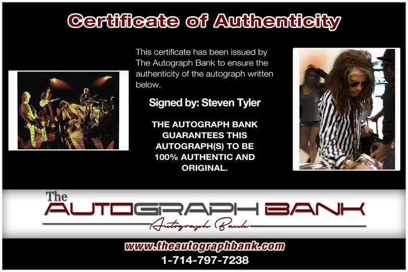Steven Tyler — Aerosmith Steven Tyler authentic signed rock 10X15 photo |Cert Autographed A0052, изображение 2