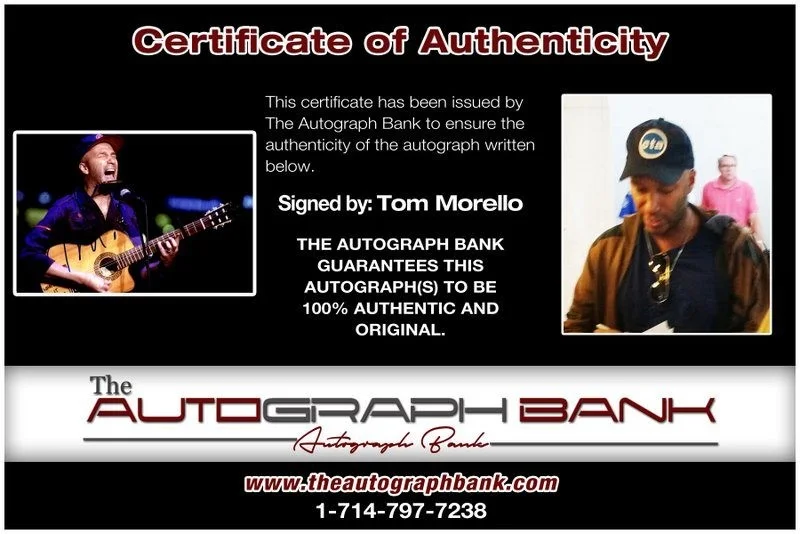 Tom Morello — Tom Morello Rage Against The Machine Authentic signed 10X15 photo |CERT B2, image 2