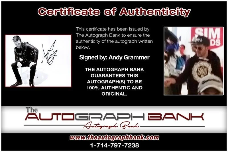Andy Grammer — Andy Grammer Authentic signed rock 10X15 photo W/Certificate Autographed (B1), изображение 2