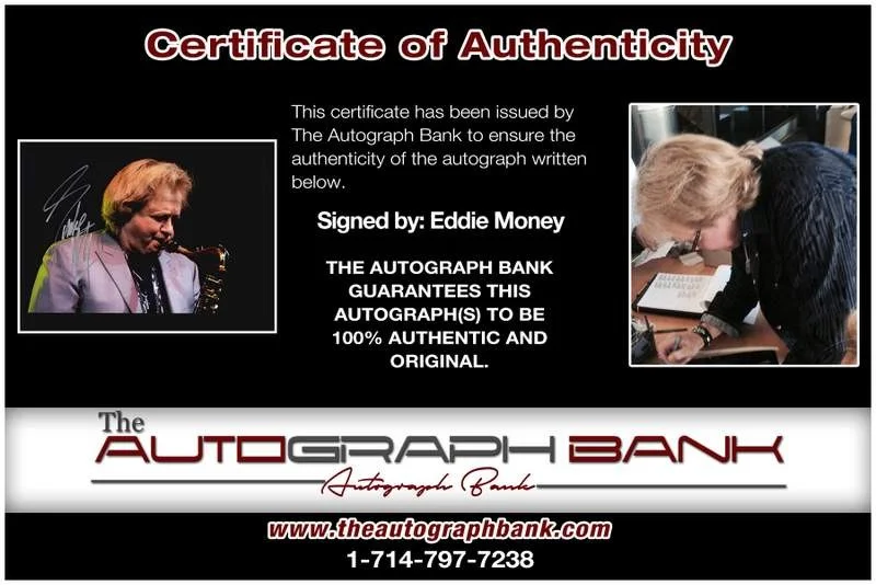 Eddie Money — Eddie Money authentic signed rock 10X15 photo W/Certificate Autographed (A0001), image 2