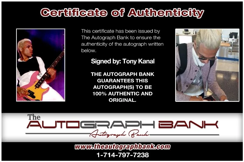 Tony Kanal — Tony Kanal No Doubt Authentic signed rock 10x15 photo W/Cert Autographed 26-a, image 2