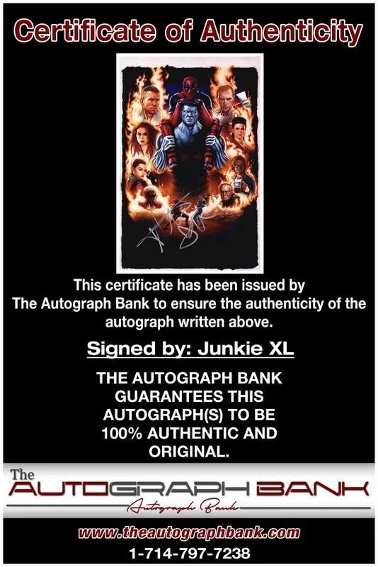 Junkie Xl — Junkie Xl authentic signed rock 10X15 photo W/Certificate Autographed (A0001), image 2