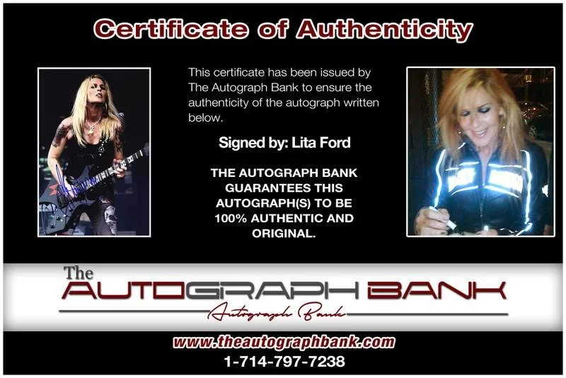 Lita Ford — The Runaways Lita Ford authentic signed rock 10X15 photo |Cert Autographed A0003, image 2