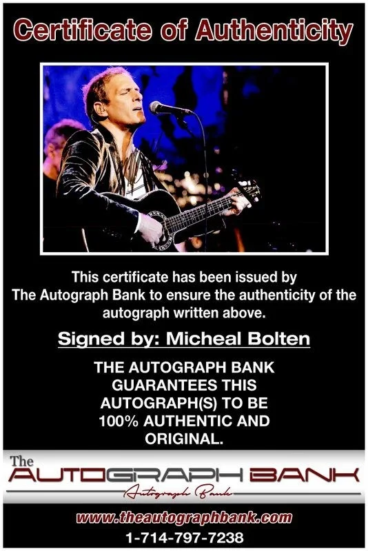 Michael Bolton — Michael Bolton Authentic signed rock 10X15 photo W/Certificate Autographed (B2), изображение 2