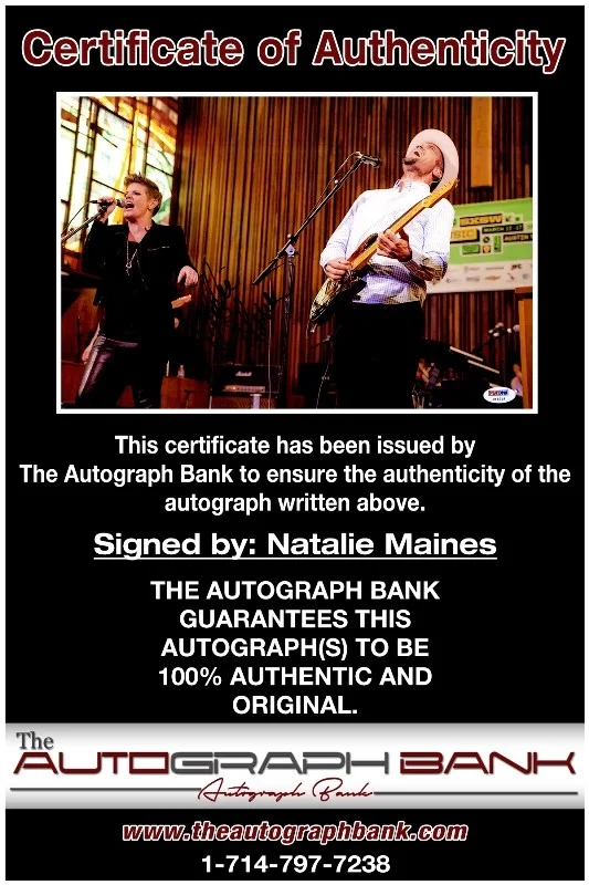Natalie Maines — Natalie Maines Dixie Chicks Authentic signed 10x15 photo |CERT Autographed 26-a, image 2