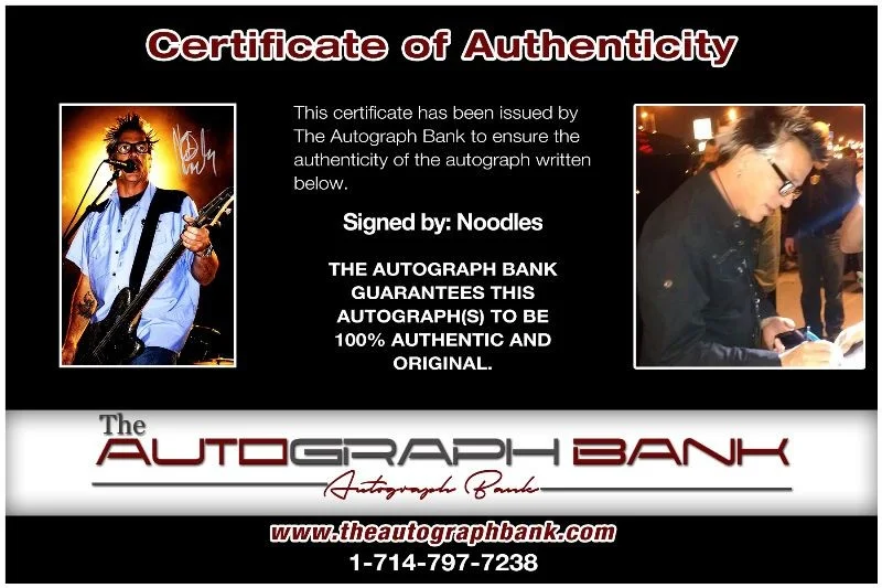 Noodles — Noodles Noodles Authentic signed rock 10x15 photo W/Cert Autographed 419-a, image 2