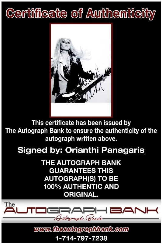 Orianthi Panagaris — Orianthi Panagaris Authentic signed rock 10x15 photo W/Cert Autographed 26-a, image 2