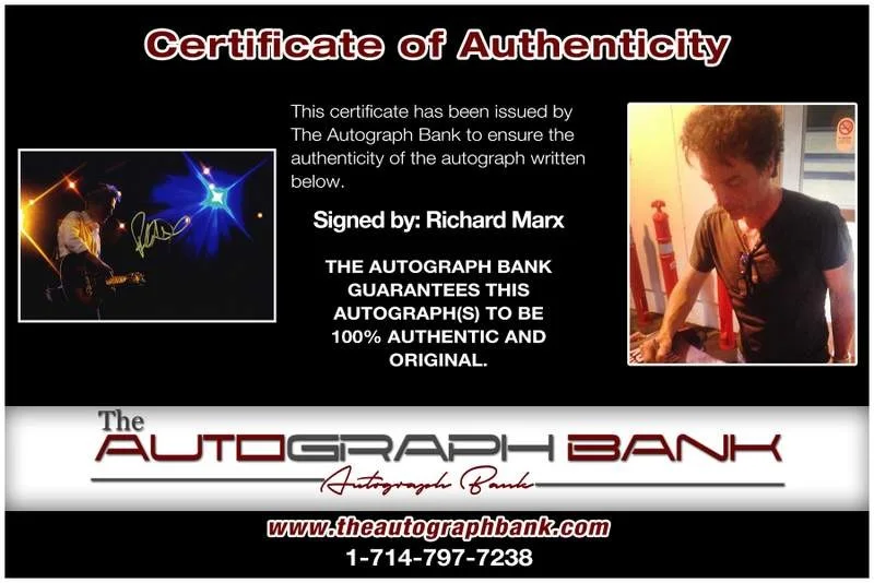 Richard Marx — Richard Marx authentic signed rock 10X15 photo W/Certificate Autographed (A0001), image 2