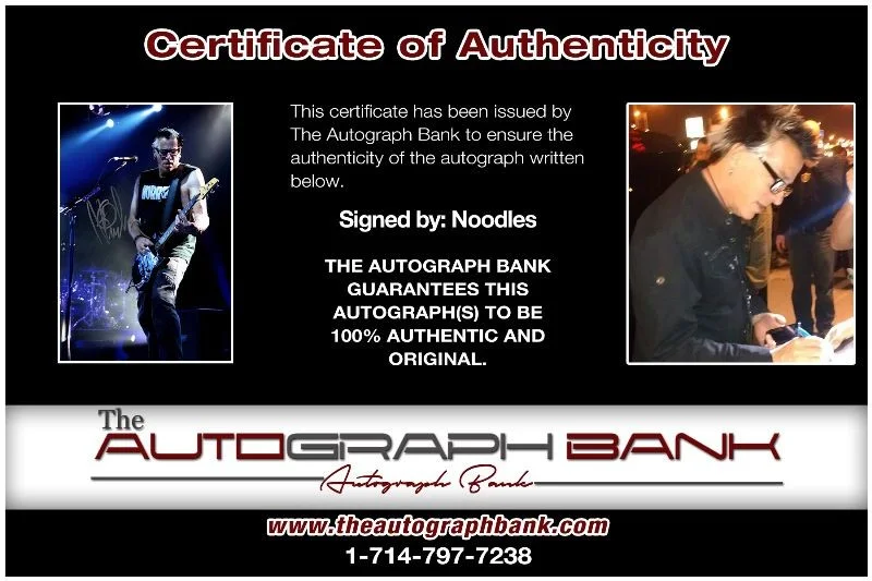 Noodles — Noodles Noodles Authentic signed rock 10x15 photo W/Cert Autographed 419-b, image 2