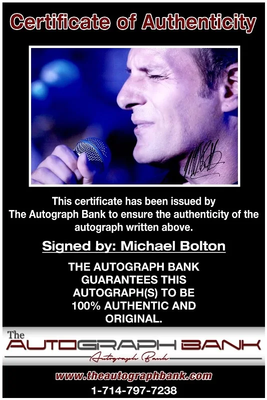 Michael Bolton — Michael Bolton Blackjack Authentic signed 10x15 photo |CERT Autographed 26-b, image 2