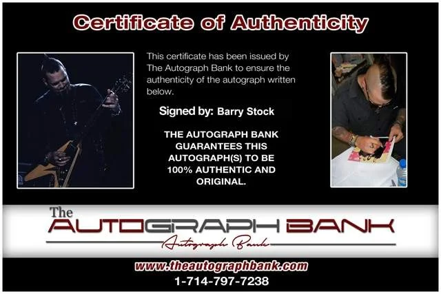 Barry Stock — Barry Stock of Three Days Grace authentic signed Rock 8x10 photo W/Certificate 5, image 2