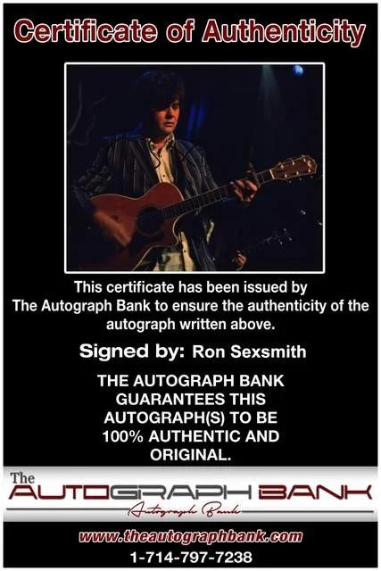 Ron Sexsmith — Ron Sexsmith authentic signed Rock 8x10 photo W/Certificate 127, image 2