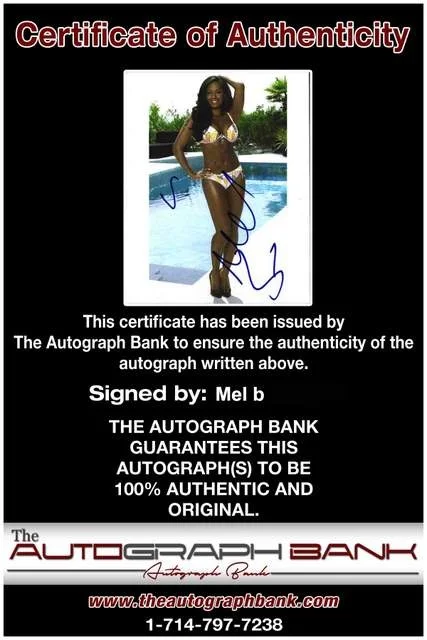 Mel B — Mel B of Spice Girls authentic signed Rock 8x10 photo W/Certificate 70, изображение 2